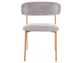 Scaun ELTON D, gri - Brego 07/stejar, stofa clasica/metal, 56x46x80 cm