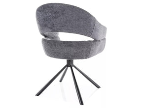 Scaun BORGO, gri - Raven 18, stofa clasica/metal, 58x45x87 cm