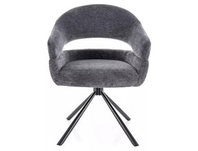 Scaun BORGO, gri - Raven 18, stofa clasica/metal, 58x45x87 cm