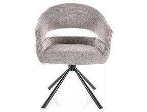 Scaun BORGO, gri deschis - Raven 07, stofa clasica/metal, 58x45x87 cm