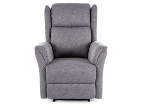 Fotoliu recliner ZEUS, gri/negru, stofa/metal, 74x93/165x108 cm