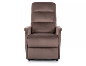 Fotoliu recliner JUPITER M, stofa catifelata cappuccino - Bluvel 38, 69x91/164x105 cm