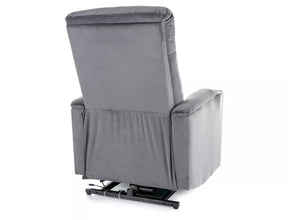 Fotoliu recliner IKAR, stofa catifelata gri - Bluvel 14, 77x92/163x108 cm