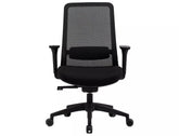 Scaun de birou Q-718, negru, stofa clasica/plasa, 62x50x98/108 cm