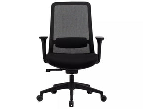 Scaun de birou Q-718, negru, stofa clasica/plasa, 62x50x98/108 cm