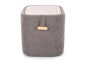 Taburet NAP, gri, stofa clasica, 37x37x38 cm