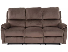Canapea SPENCER 3, cappuccino, stofa catifelata/metal, 193x94x101 cm
