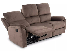 Canapea SPENCER 3, cappuccino, stofa catifelata/metal, 193x94x101 cm