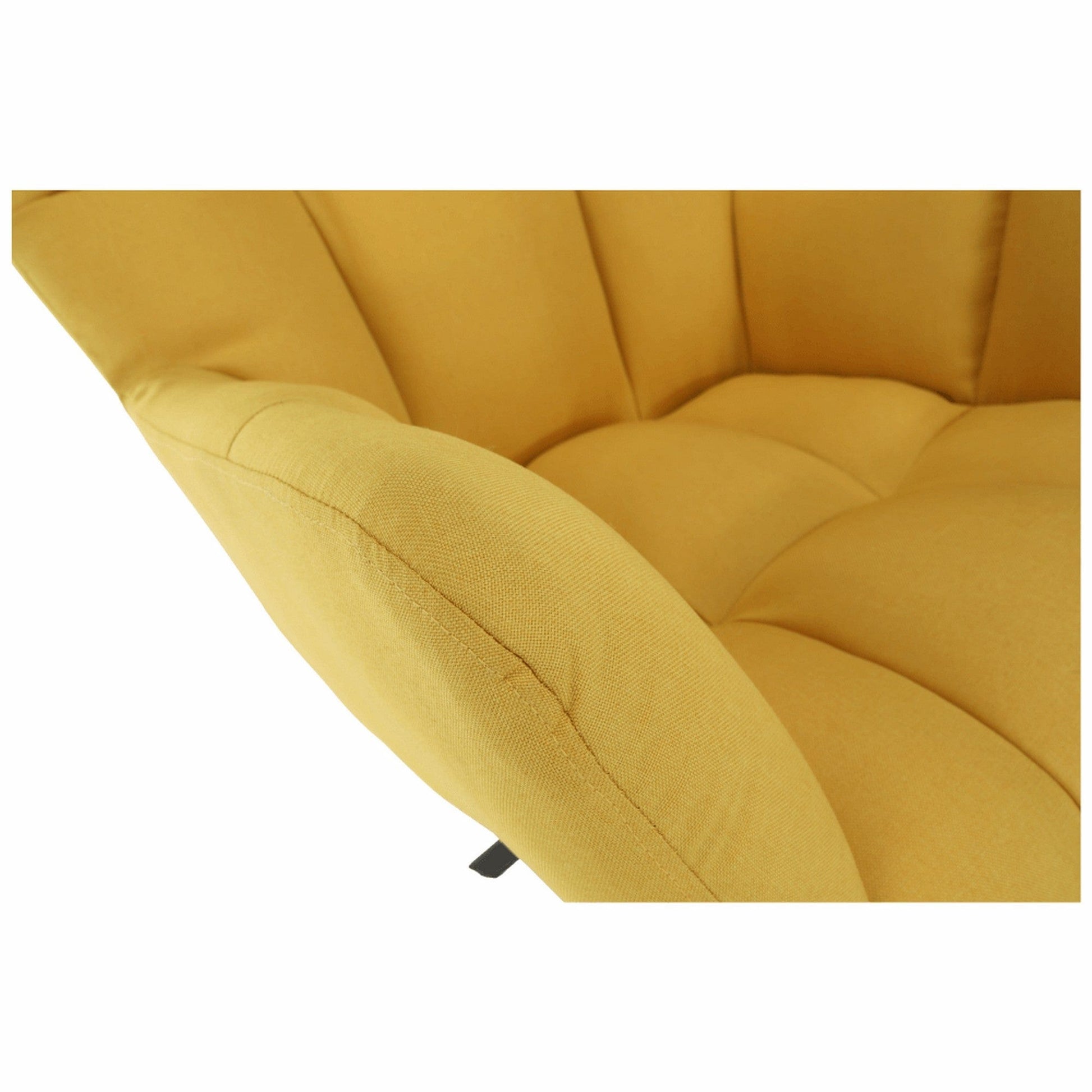 Fotoliu KOMODO, galben/negru, stofa clasica/metal, 67x72x97 cm