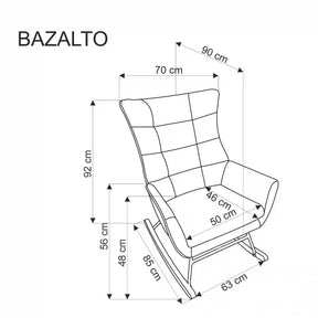Fotoliu balansoar HOUSTON OCN-37618, verde/negru