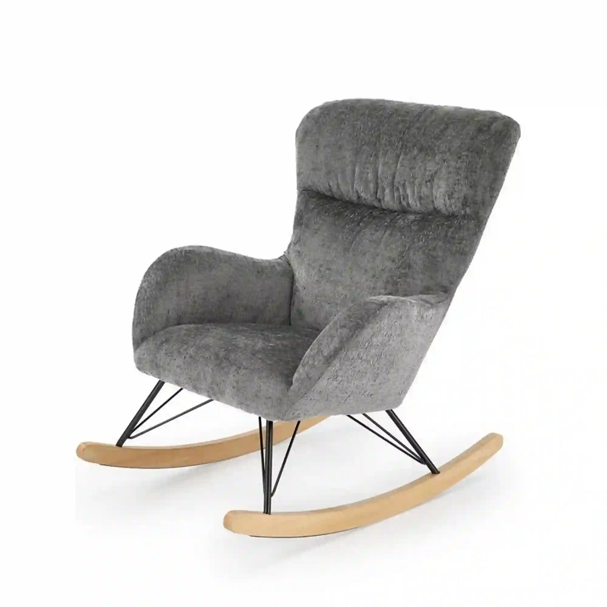 Fotoliu balansoar HOUSTON OCN-37720, gri/negru/stejar