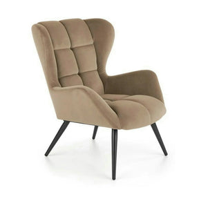 Fotoliu clasic TYRION, stofa catifelata bej - Bluvel 40, 75x86x91 cm