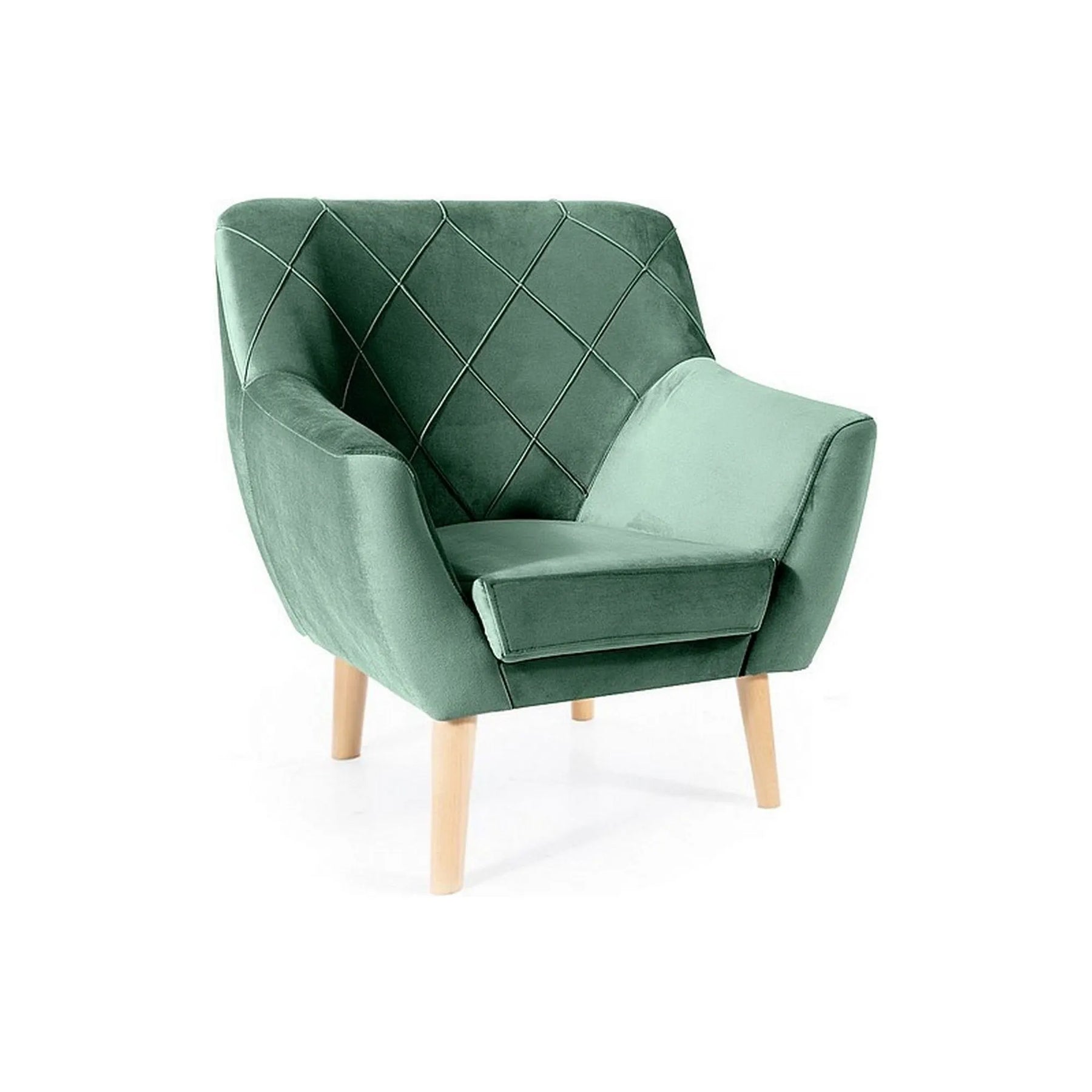 Fotoliu verde cu design modern, ideal pentru living – primabucata