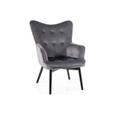 Fotoliu gri închis cu design modern, ideal pentru living – primabucata
