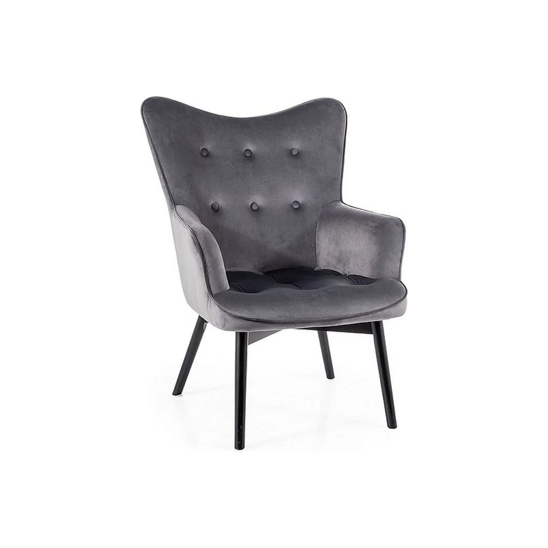 Fotoliu gri închis cu design modern, ideal pentru living – primabucata