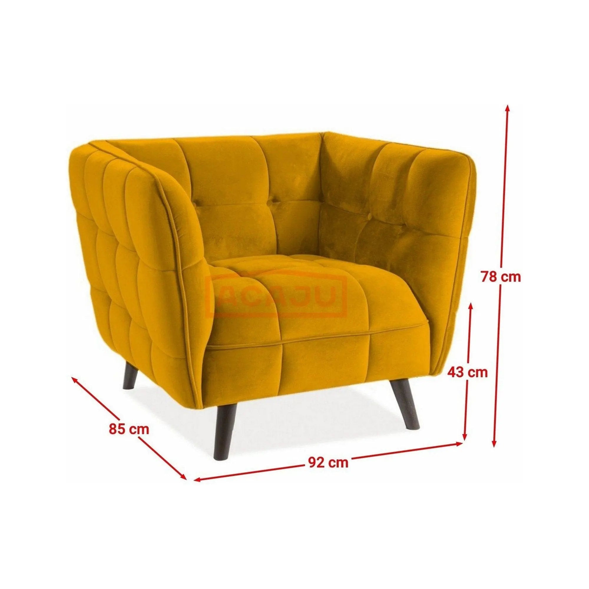 Fotoliu DETROIT OCN-39685, galben