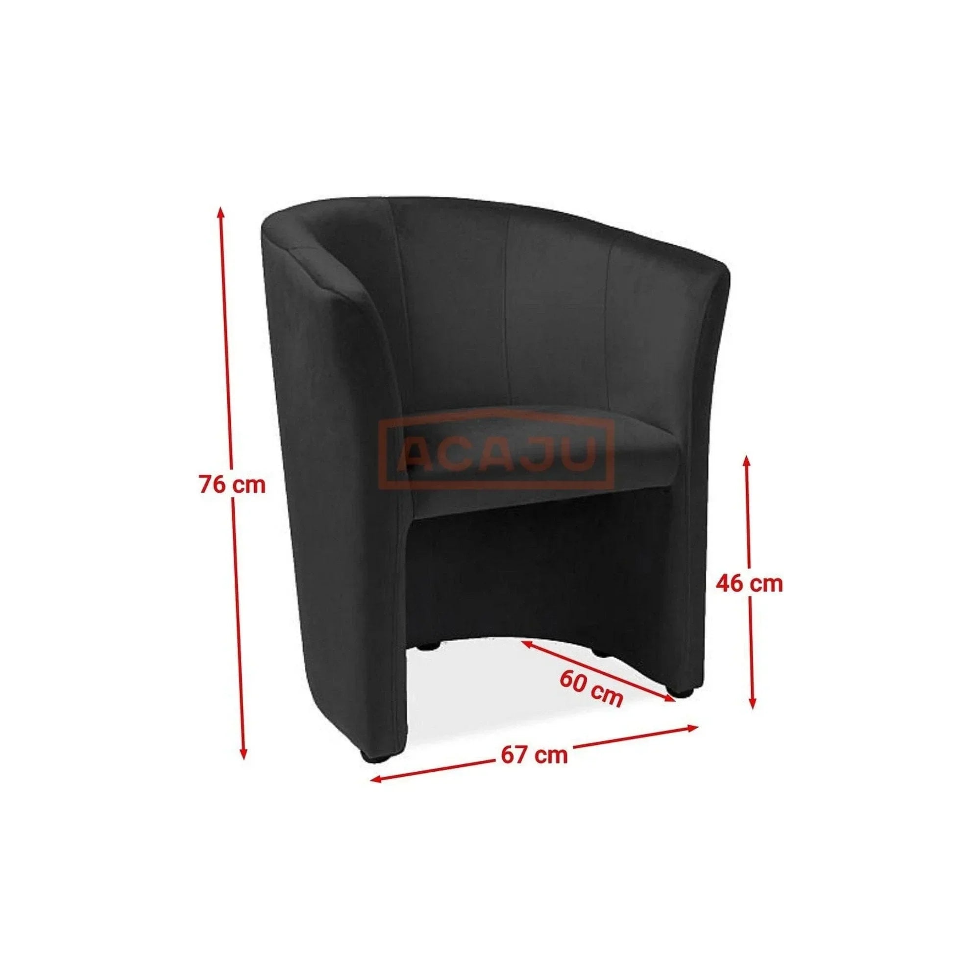 Fotoliu DETROIT OCN-39710, negru