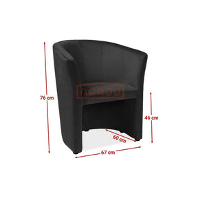 Fotoliu DETROIT OCN-39710, negru