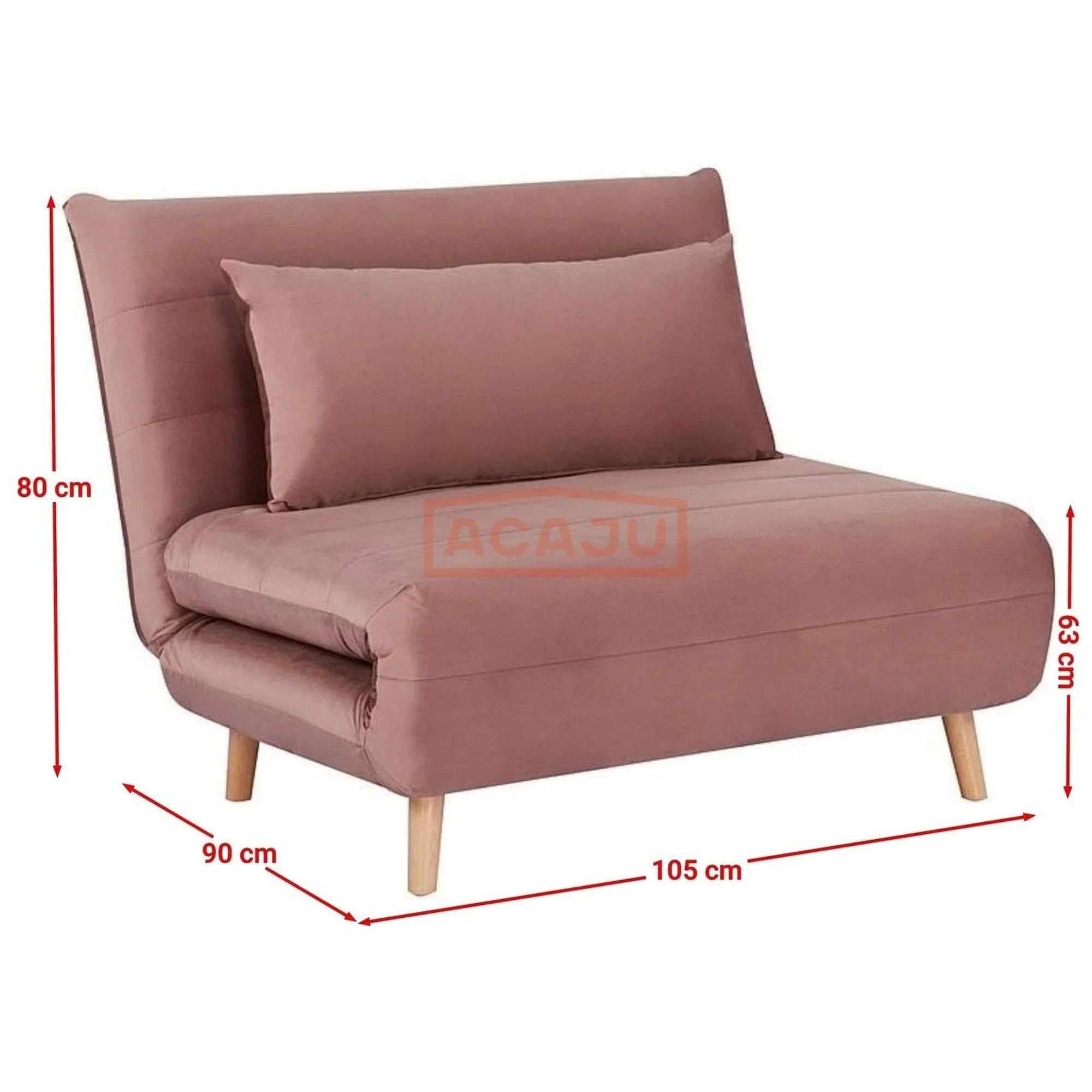 Fotoliu DETROIT OCN-39786, roz antic/fag