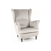 Fotoliu gri deschis cu design elegant, ideal pentru living – primabucata