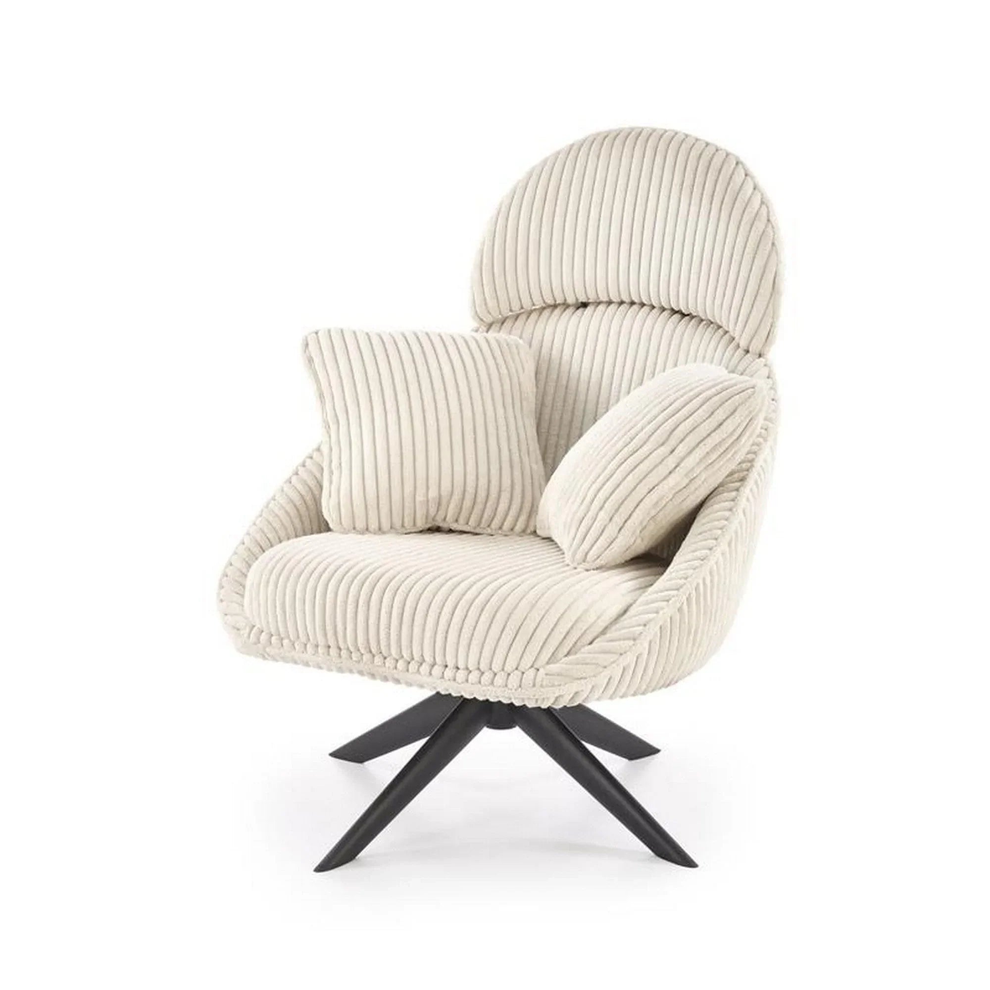 Fotoliu HOUSTON OCN-37584, crem/negru