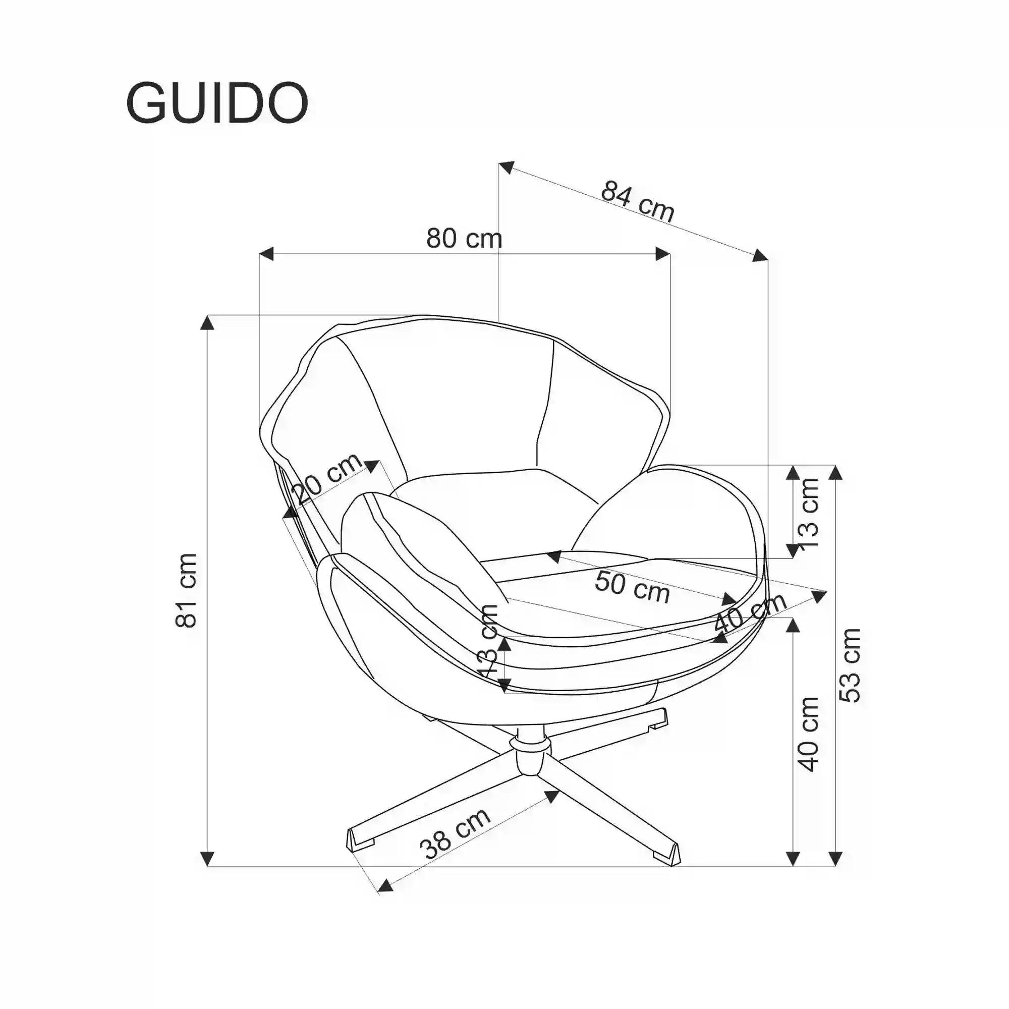 Fotoliu HOUSTON OCN-37601, gri/crom