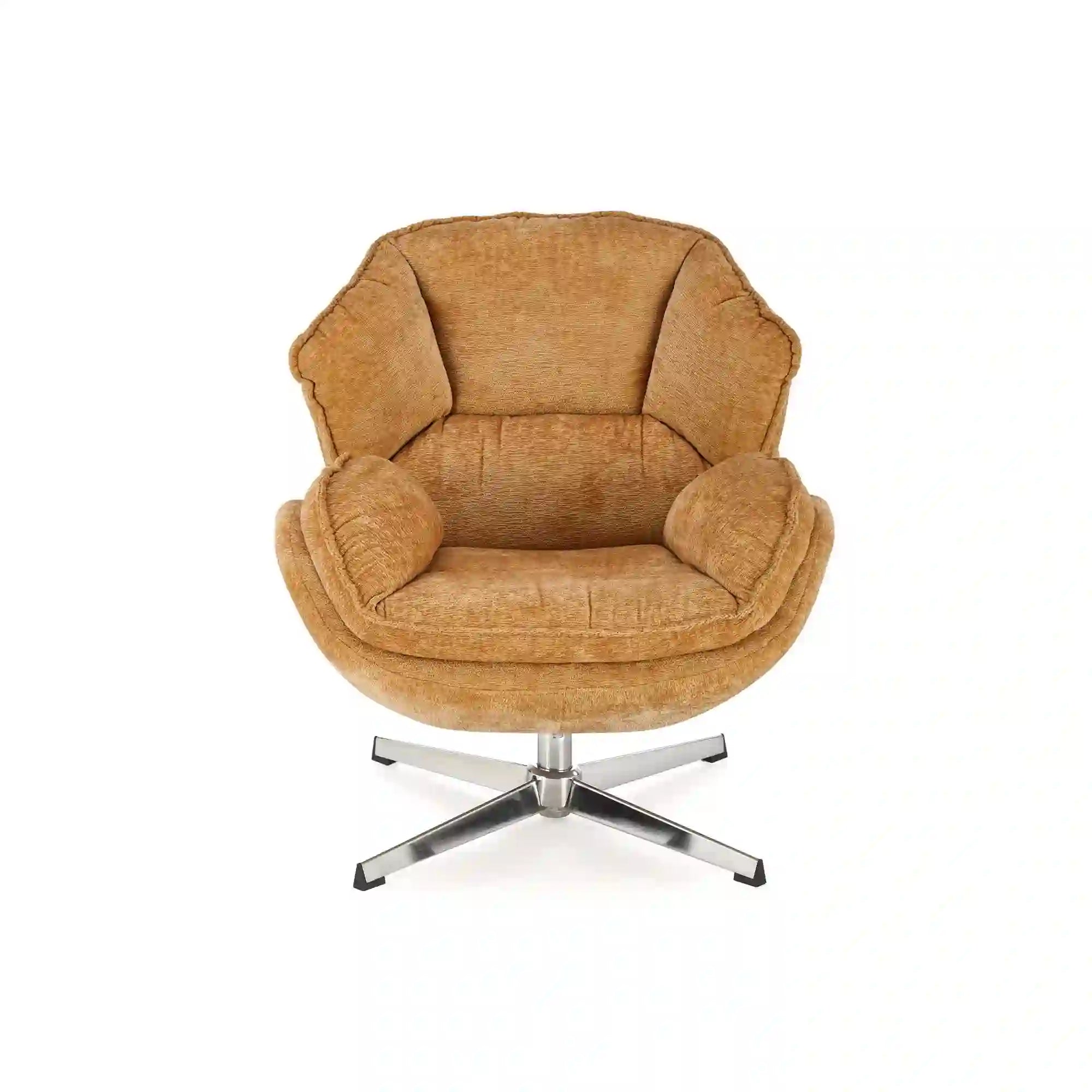 Fotoliu HOUSTON OCN-37602, galben mustar/crom