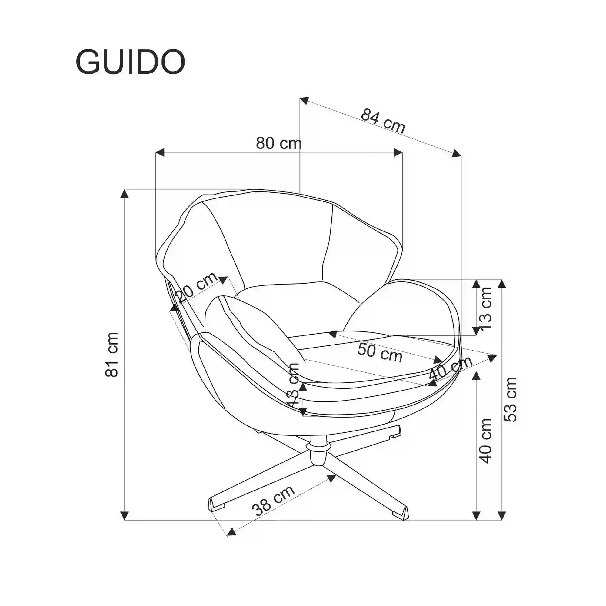 Fotoliu HOUSTON OCN-37603, bej/crom