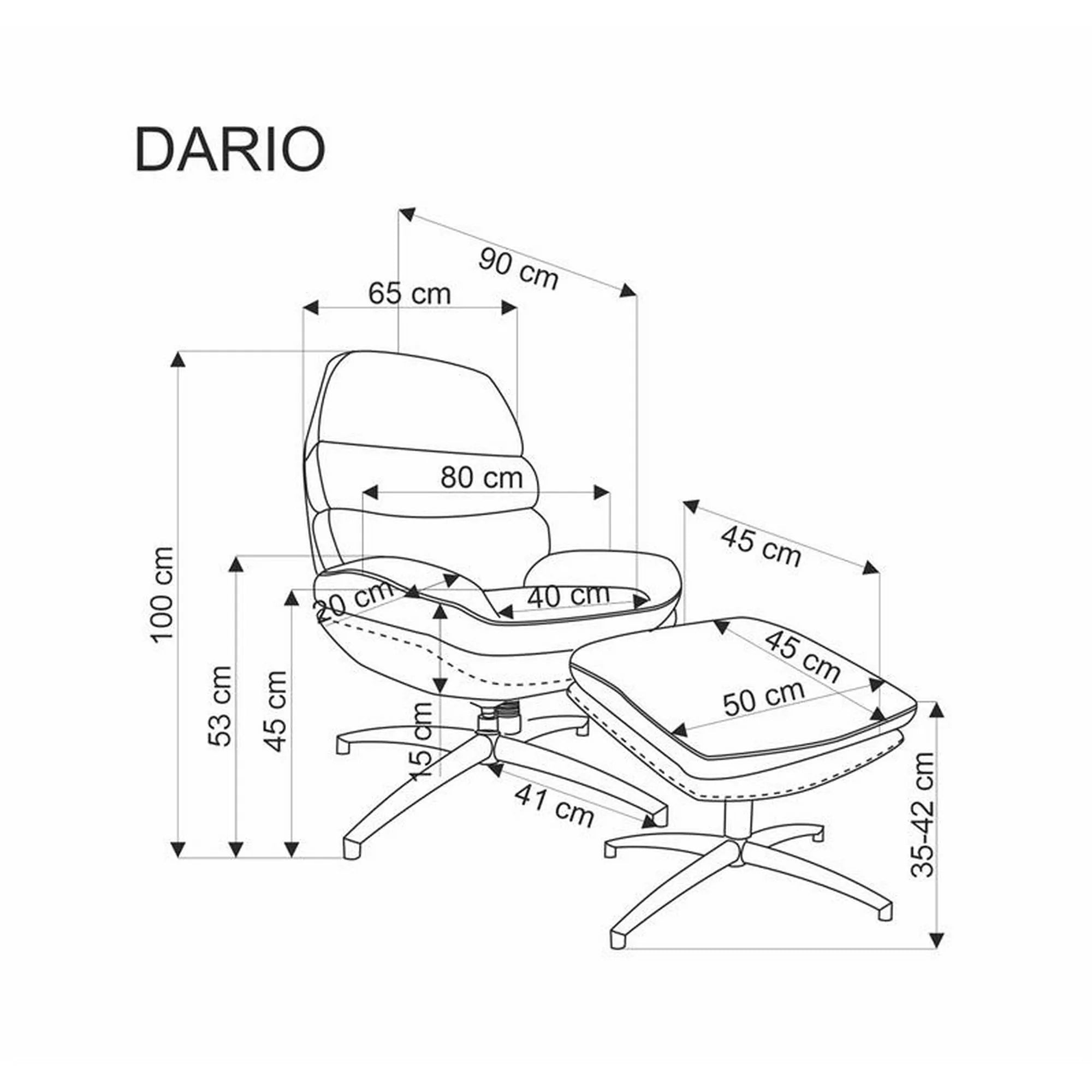 Fotoliu HOUSTON OCN-37609, gri/negru