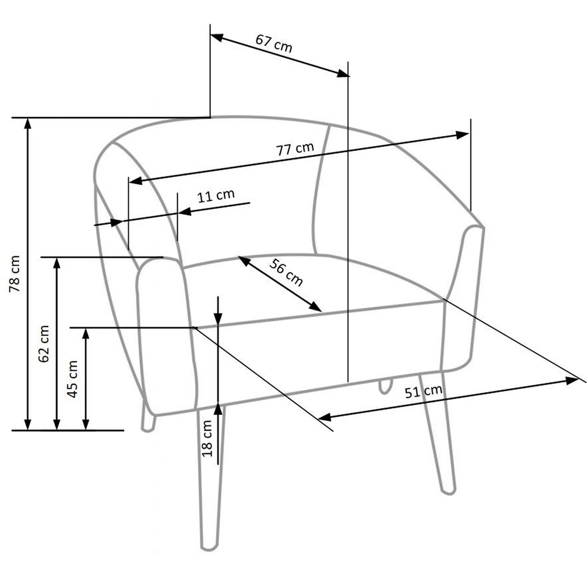 Fotoliu HOUSTON OCN-37622, crem/auriu