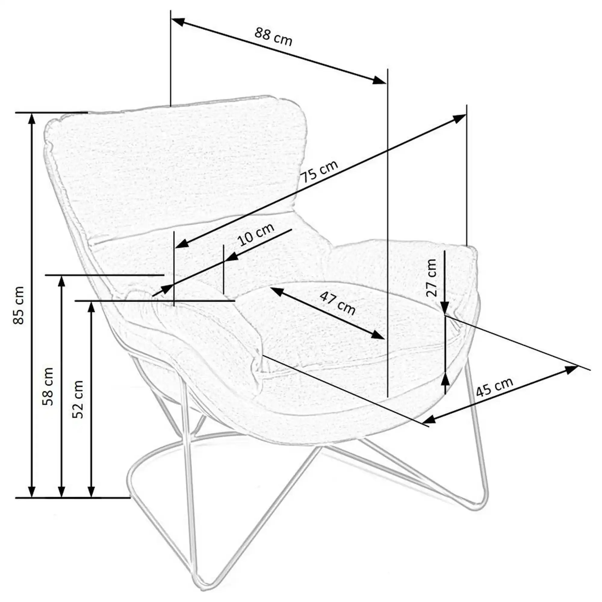 Fotoliu HOUSTON OCN-37627, gri