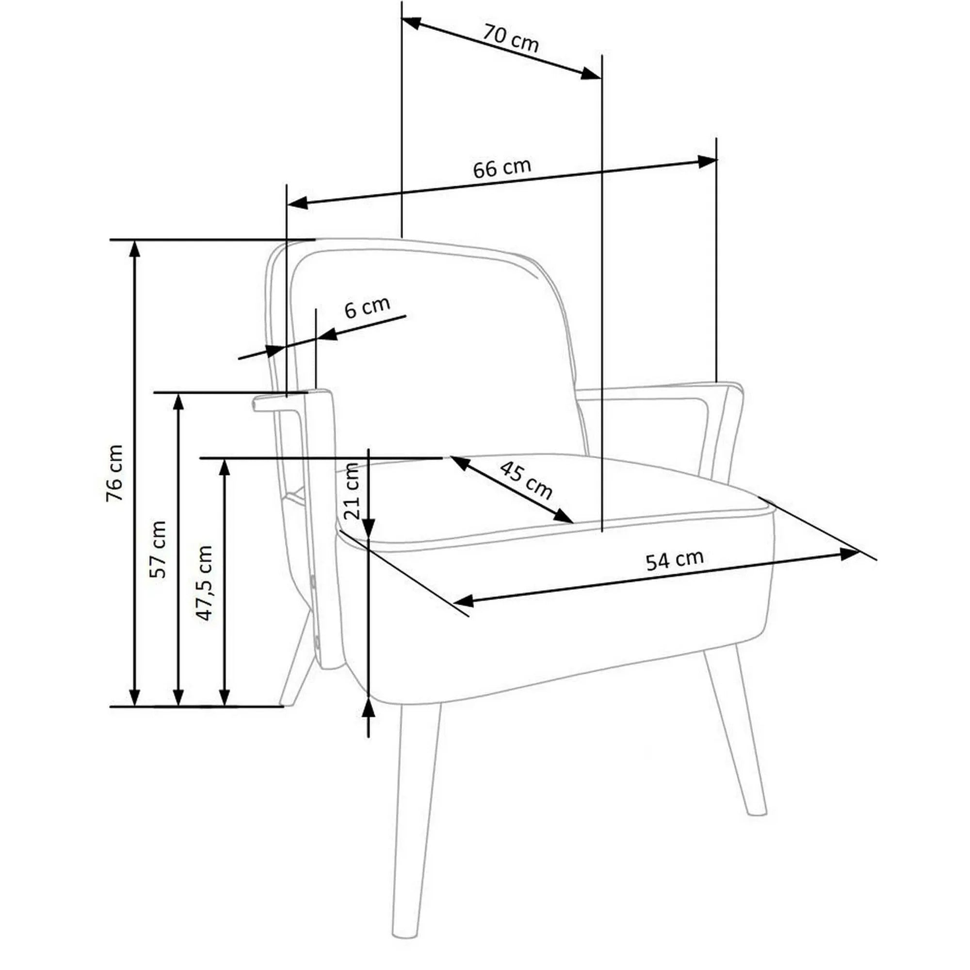 Fotoliu HOUSTON OCN-37643, bej/nuc