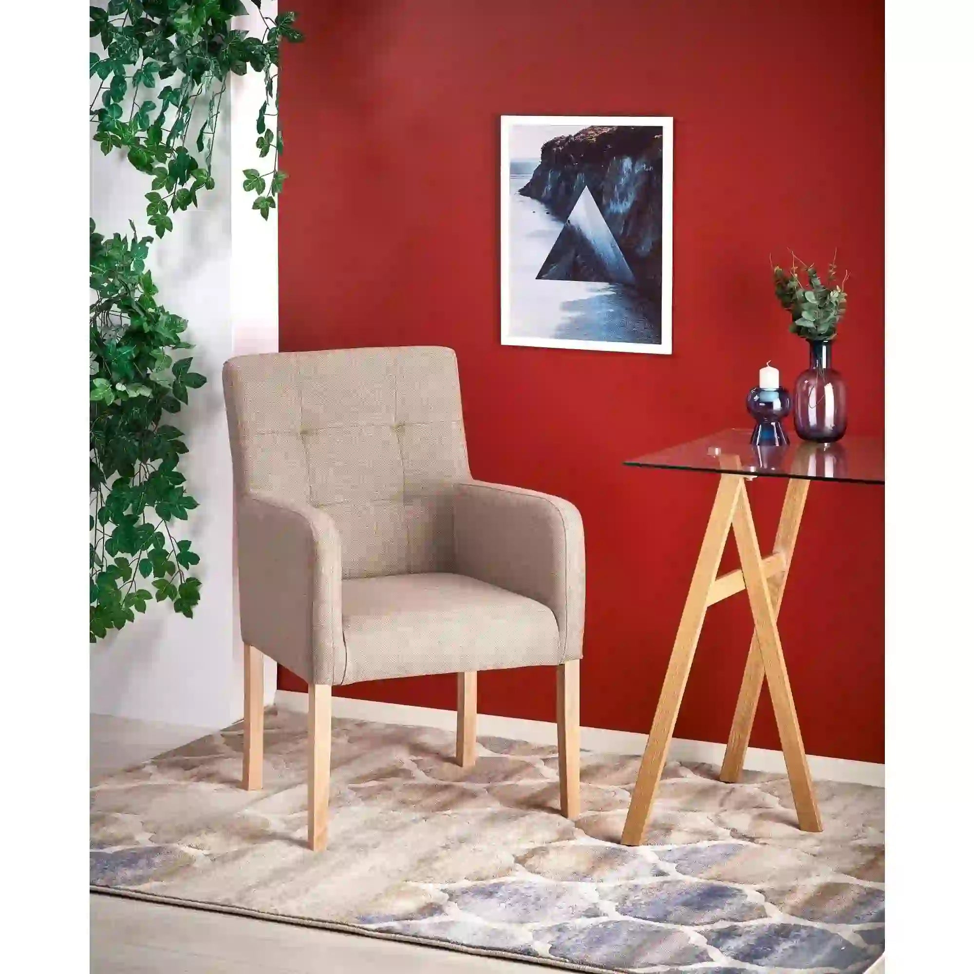 Fotoliu HOUSTON OCN-37672, bej/stejar