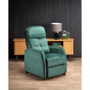 Fotoliu verde confortabil într-un living modern – primabucata