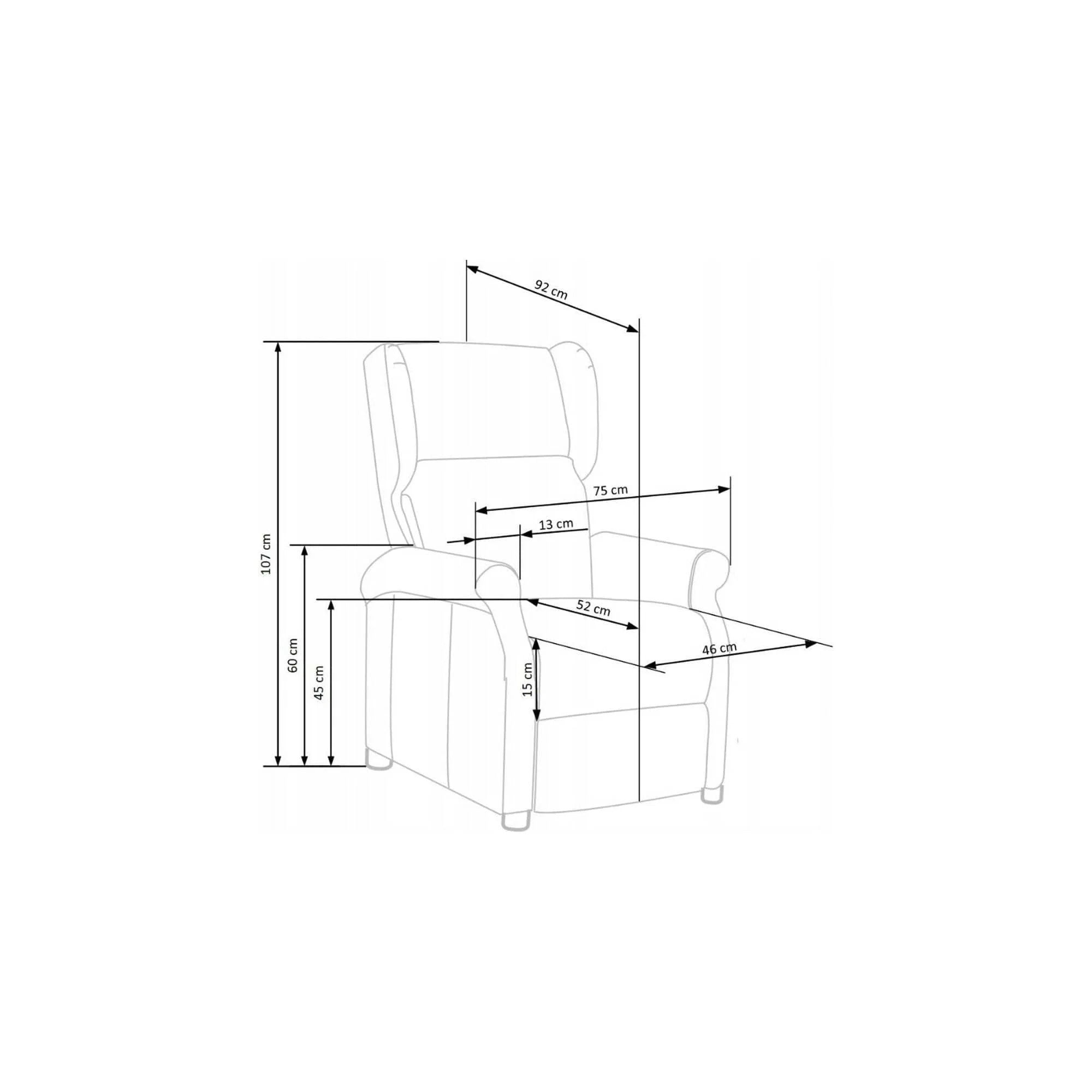 Fotoliu HOUSTON OCN-37746, albastru/negru