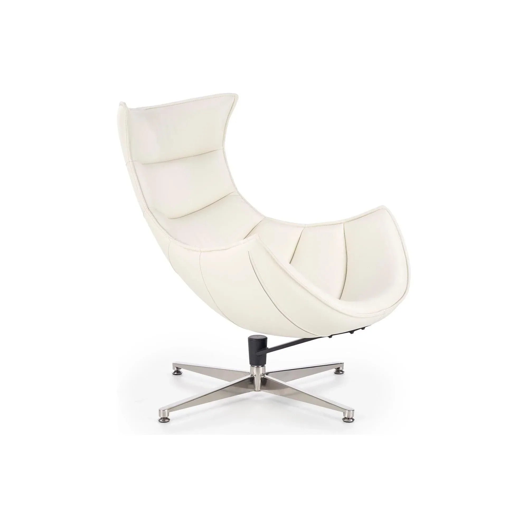 Fotoliu HOUSTON OCN-37805, alb/crom