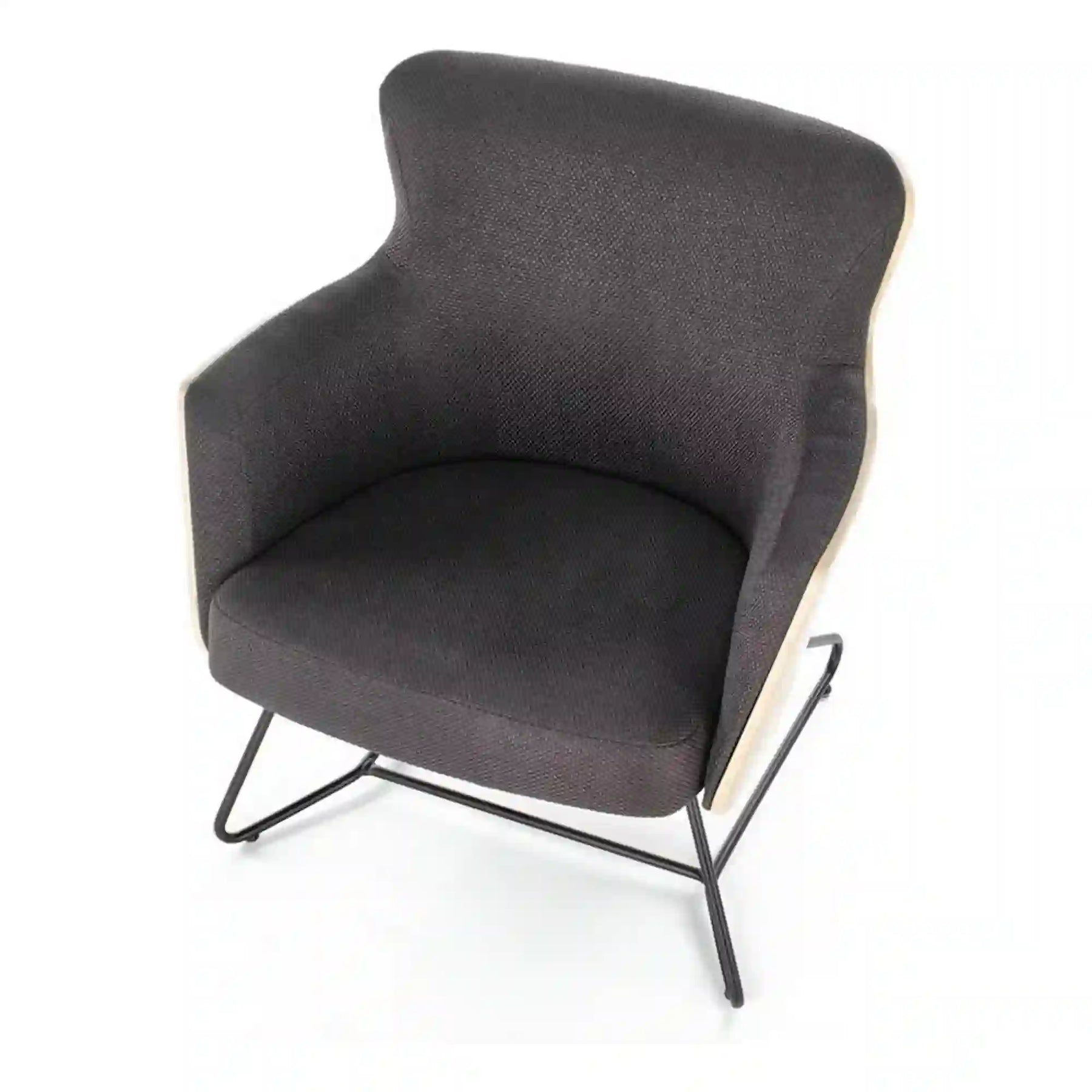 Fotoliu gri modern, ideal pentru living, cu design confortabil – primabucata