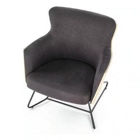 Fotoliu gri modern, ideal pentru living, cu design confortabil – primabucata