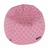 Fotoliu tip sac, roz/alb cu model, GOMBY