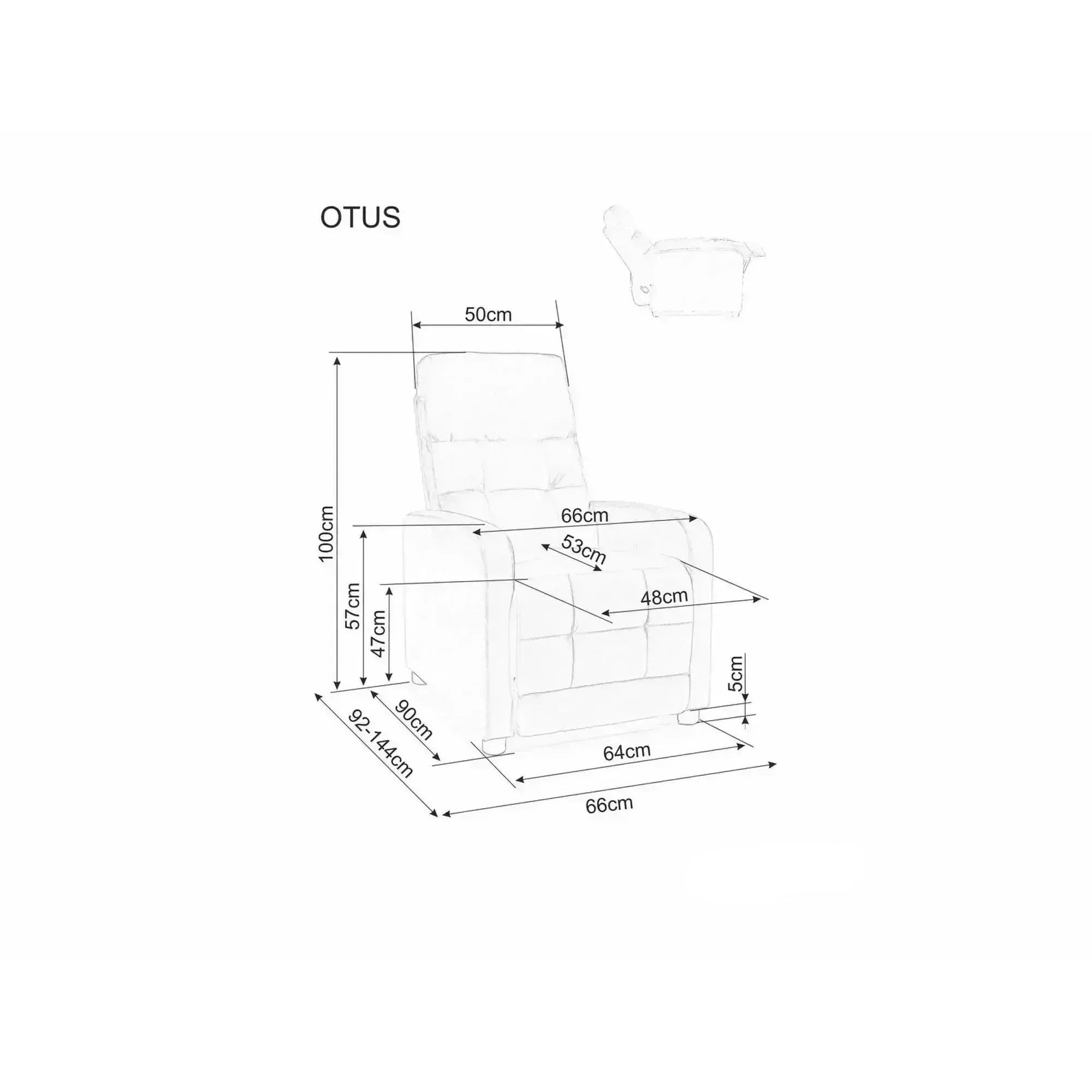 Fotoliu rabatabil DETROIT OCN-39774, gri deschis