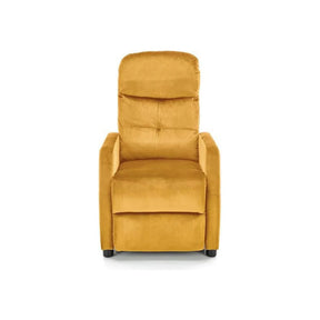 Fotoliu rabatabil galben mustar, ideal pentru un living confortabil – primabucata