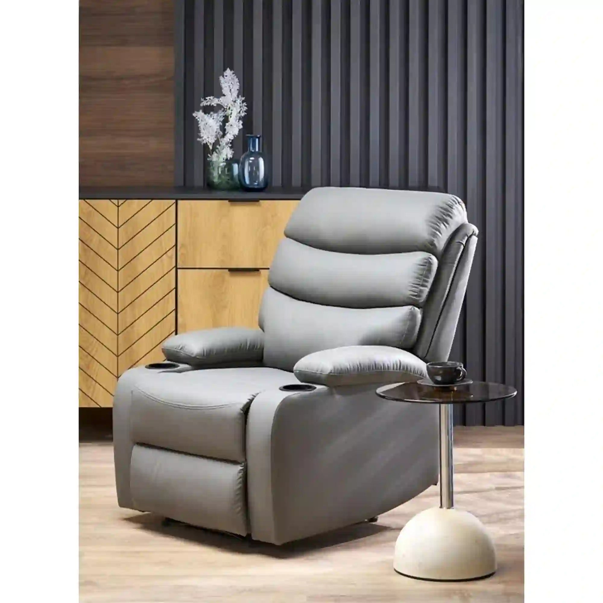 Fotoliu rabatabil HOUSTON OCN-37722, gri/negru