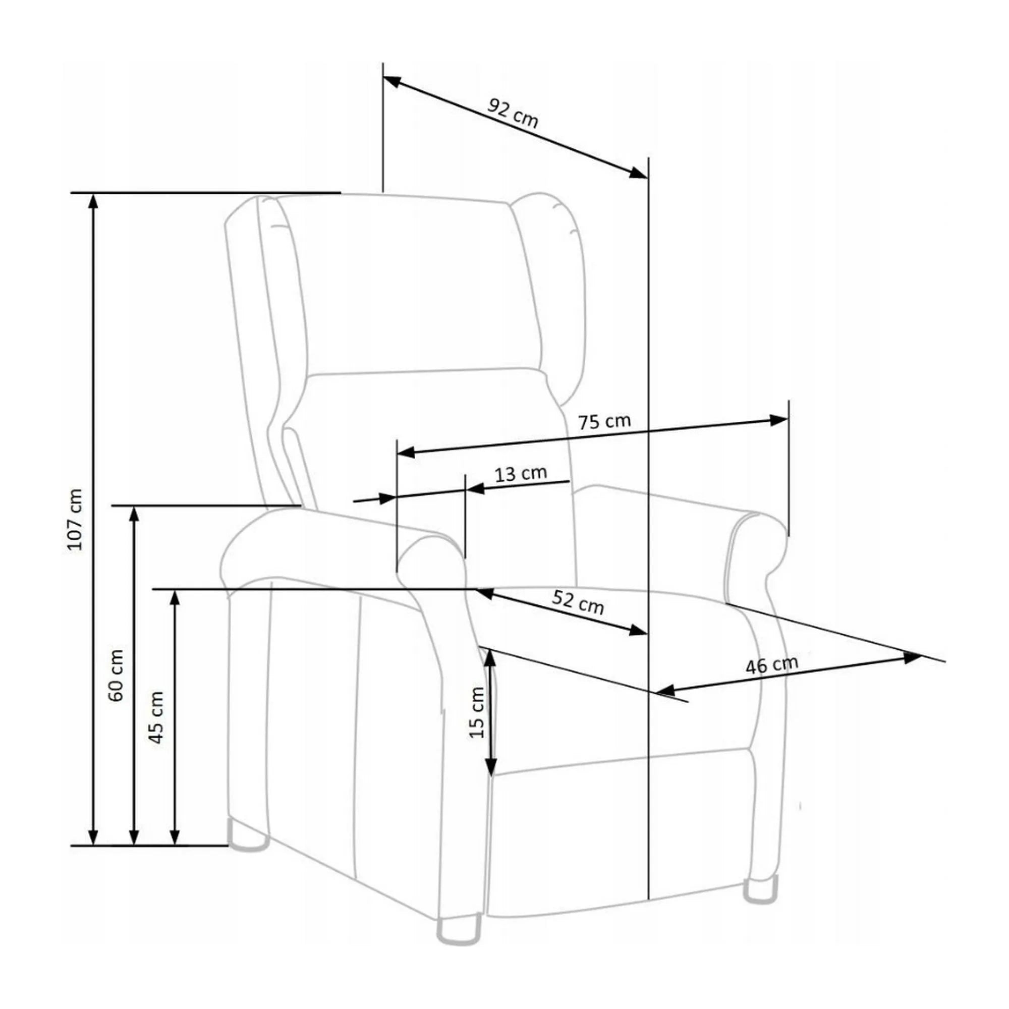 Fotoliu rabatabil HOUSTON OCN-37744, bej/negru