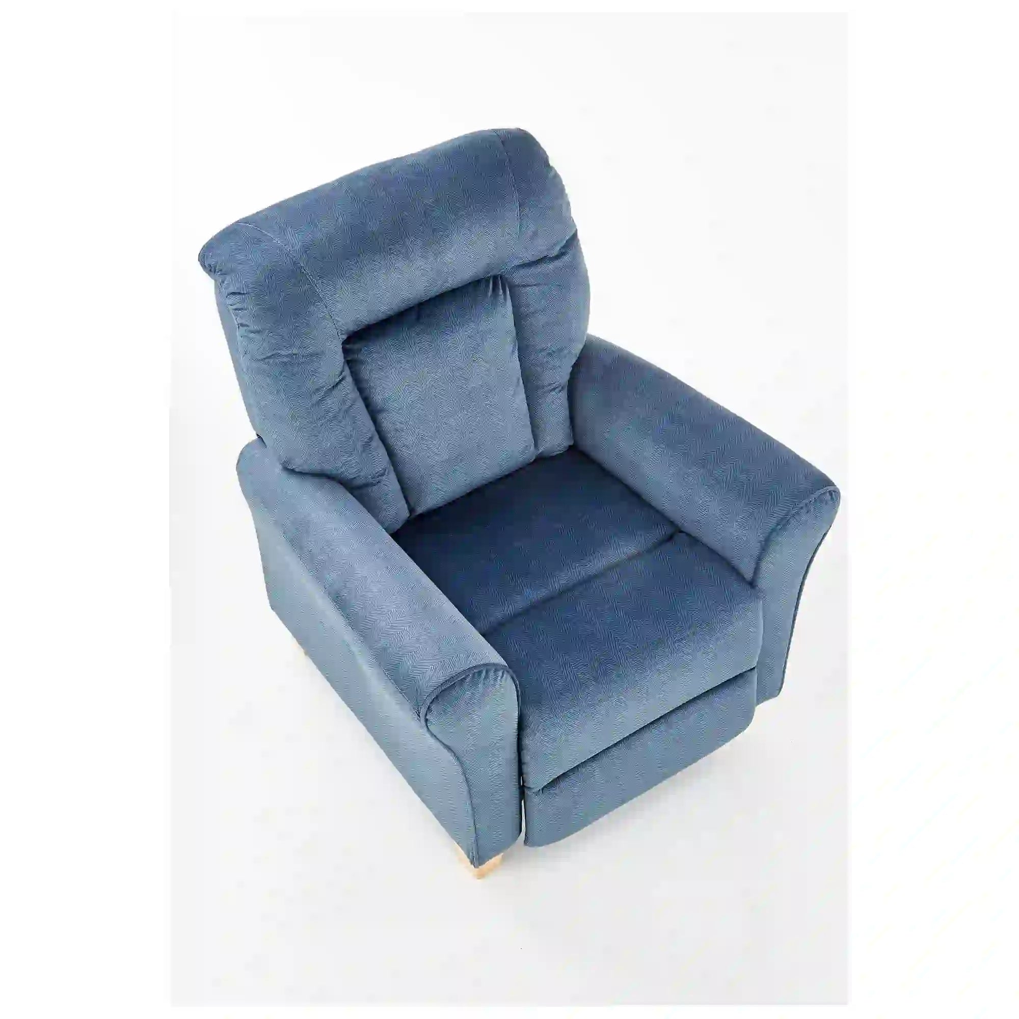 Fotoliu rabatabil HOUSTON OCN-37764, albastru/stejar