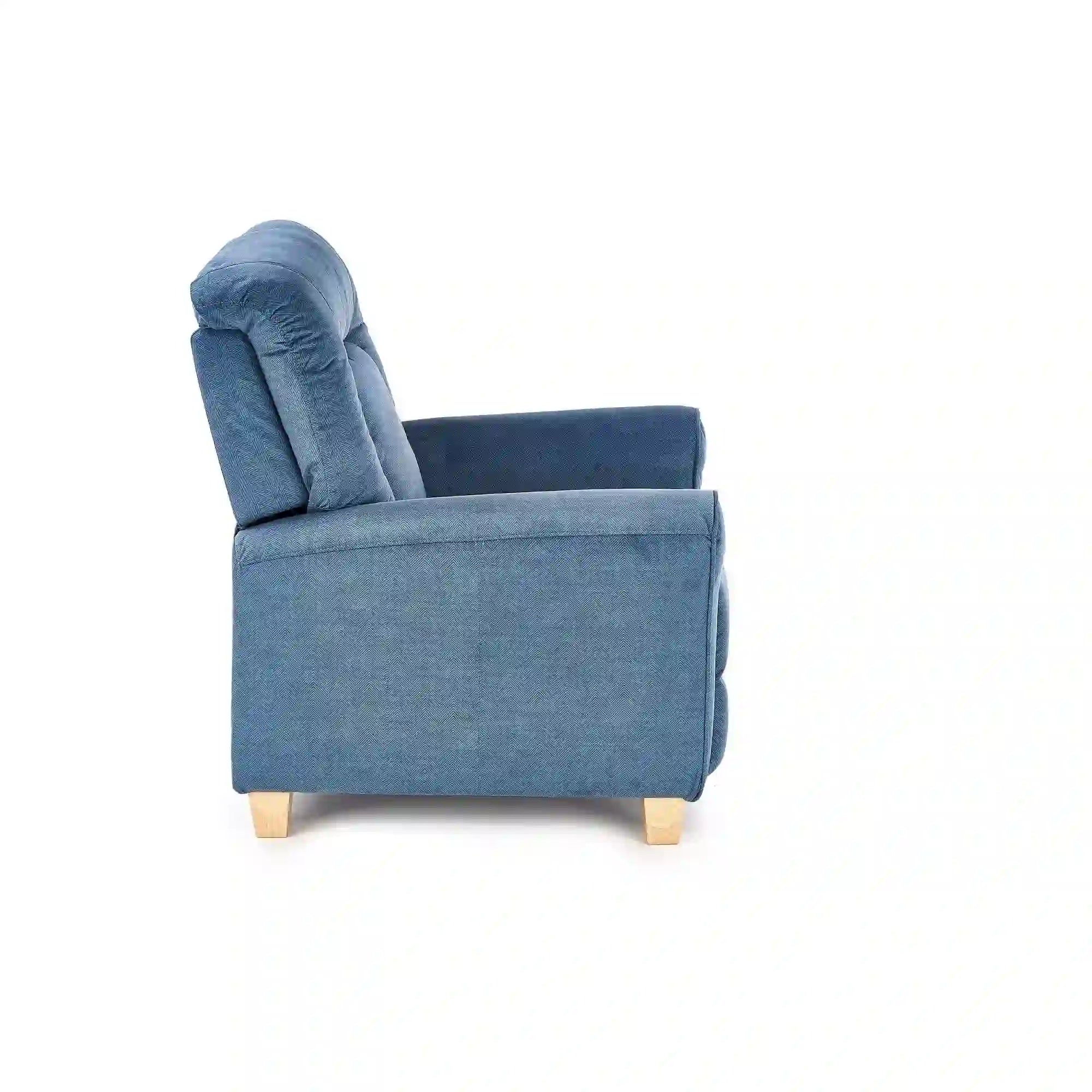 Fotoliu rabatabil HOUSTON OCN-37764, albastru/stejar