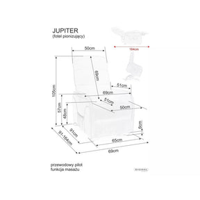 Fotoliu recliner DETROIT OCN-39642, gri