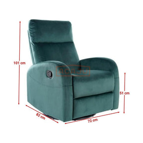 Fotoliu recliner DETROIT OCN-39680, verde inchis/negru