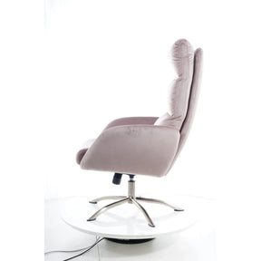 Fotoliu recliner DETROIT OCN-39756, roz antic/crom