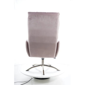 Fotoliu recliner DETROIT OCN-39756, roz antic/crom