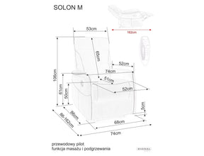 Fotoliu recliner DETROIT OCN-39762, gri inchis